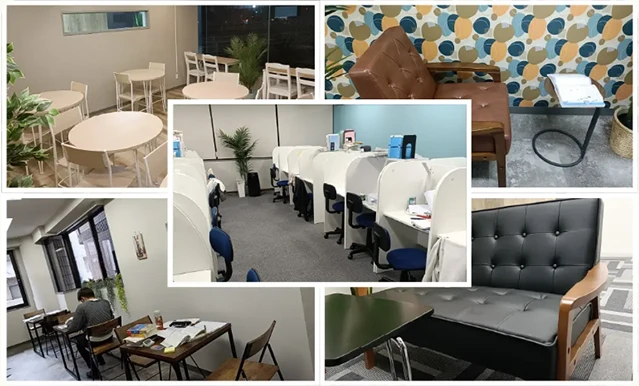 5つの自習室の写真