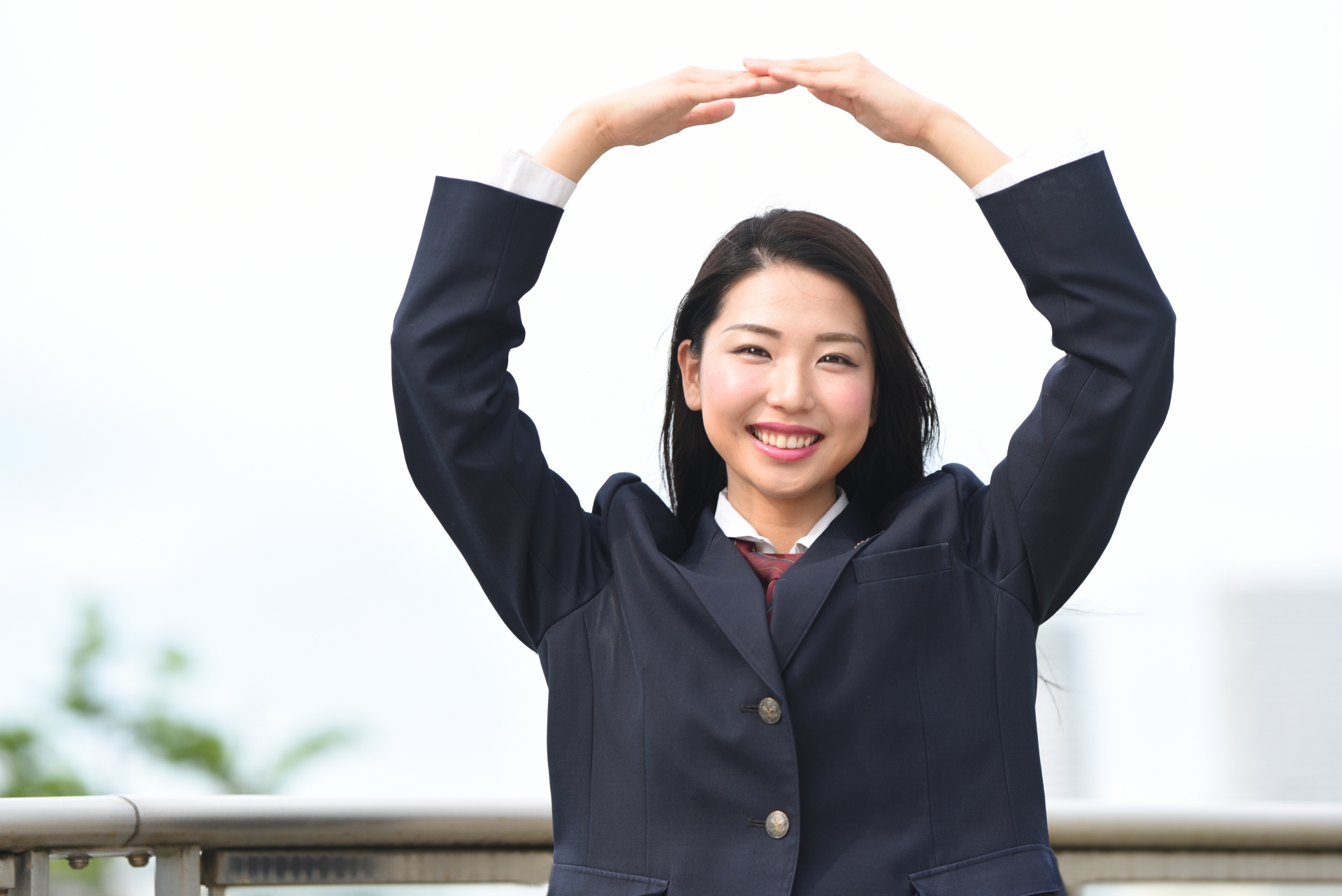 笑顔の女子学生