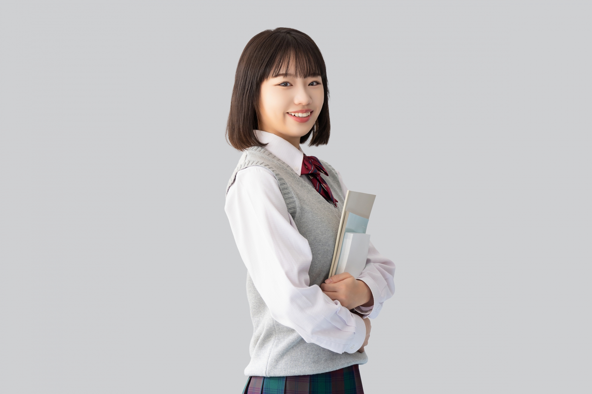 受験生・制服姿の女子高校生