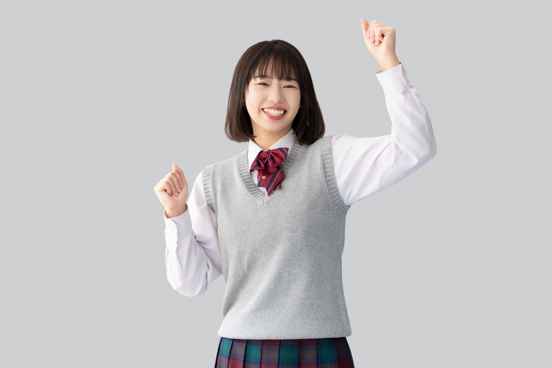 受験生・制服姿の女子高校生