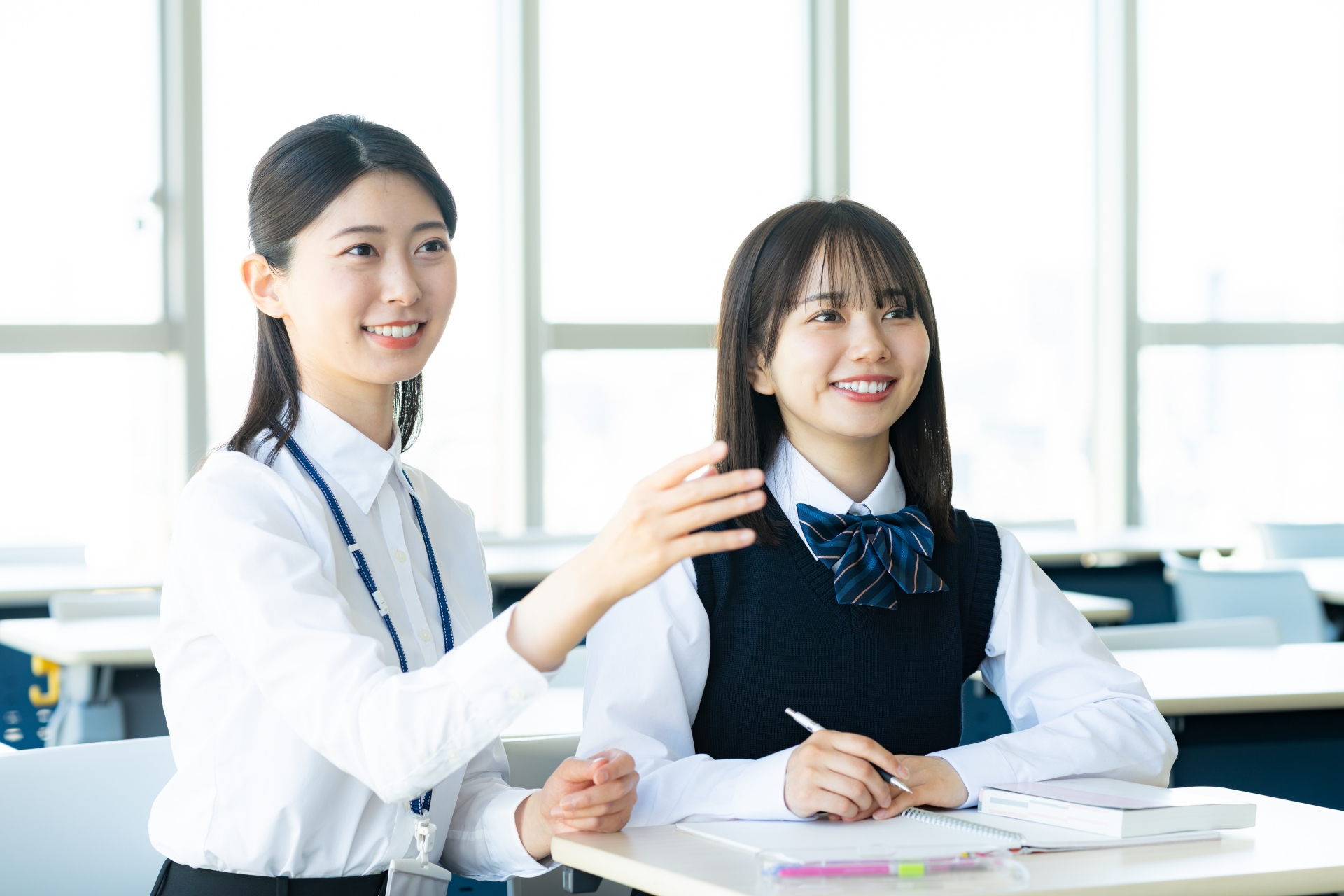 予備校で授業を受ける