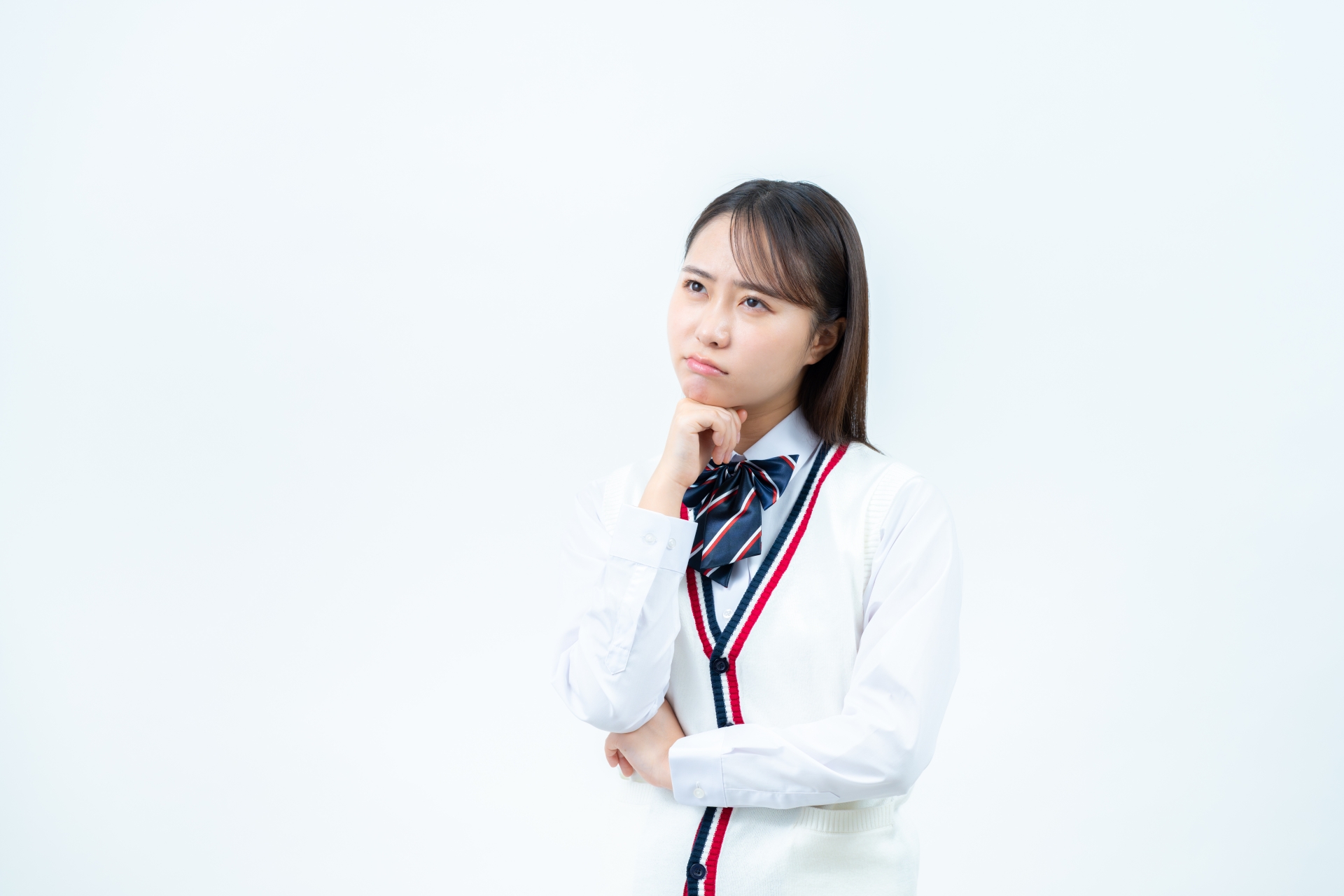 悩む女子高校生